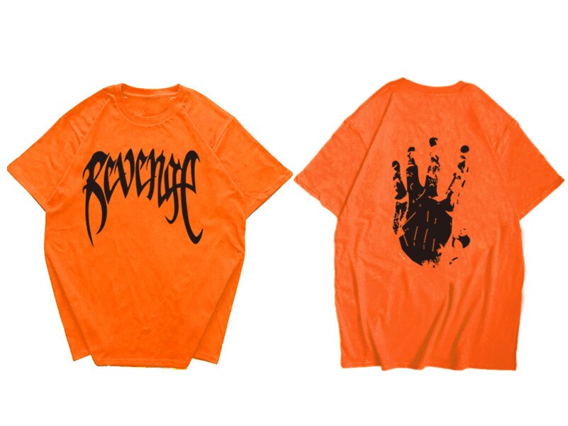 6 2020 Revenge T shirt Hip Hop Comfortable Casual Tshirt Homme Letter Print Cotton Hipster Tee Top Copy - Xxxtentacion Store