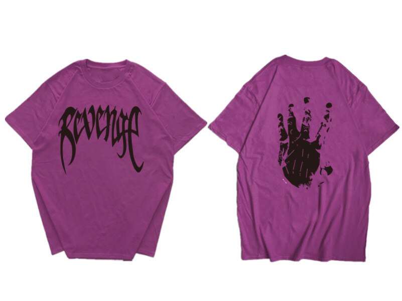 8 2020 Revenge T shirt Hip Hop Comfortable Casual Tshirt Homme Letter Print Cotton Hipster Tee Top - Xxxtentacion Store